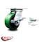 Service Caster 5 Inch Green Poly on Cast Iron Caster with Roller Bearing and Brake/Swivel Lock SCC-35S520-PUR-GB-SLB-BSL - alternate 2